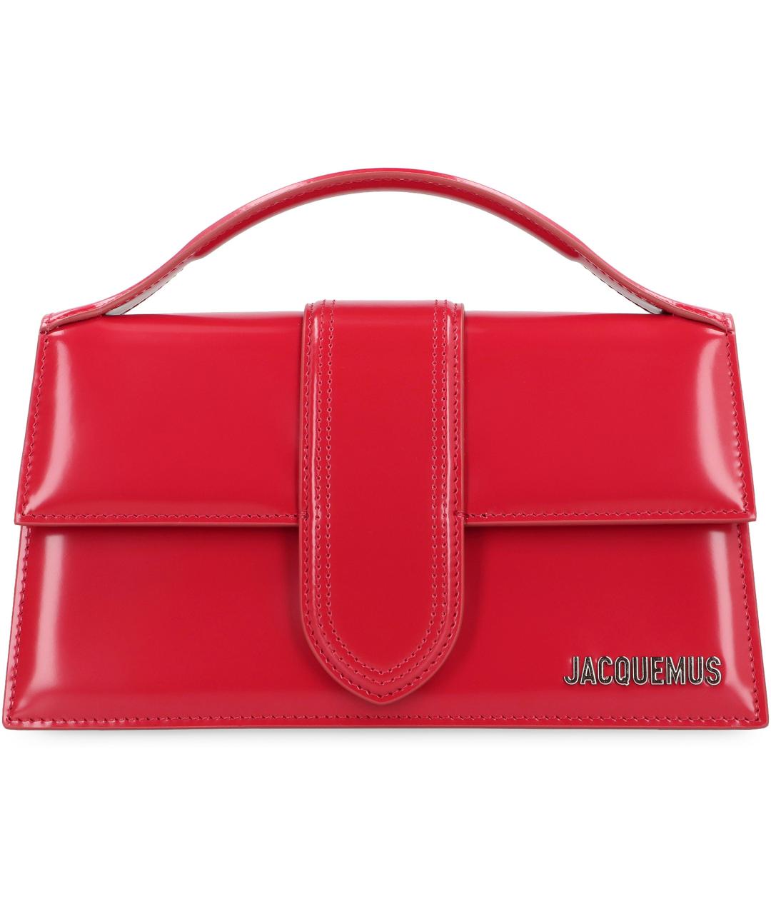 JACQUEMUS Красная кожаная сумка с короткими ручками, фото 2