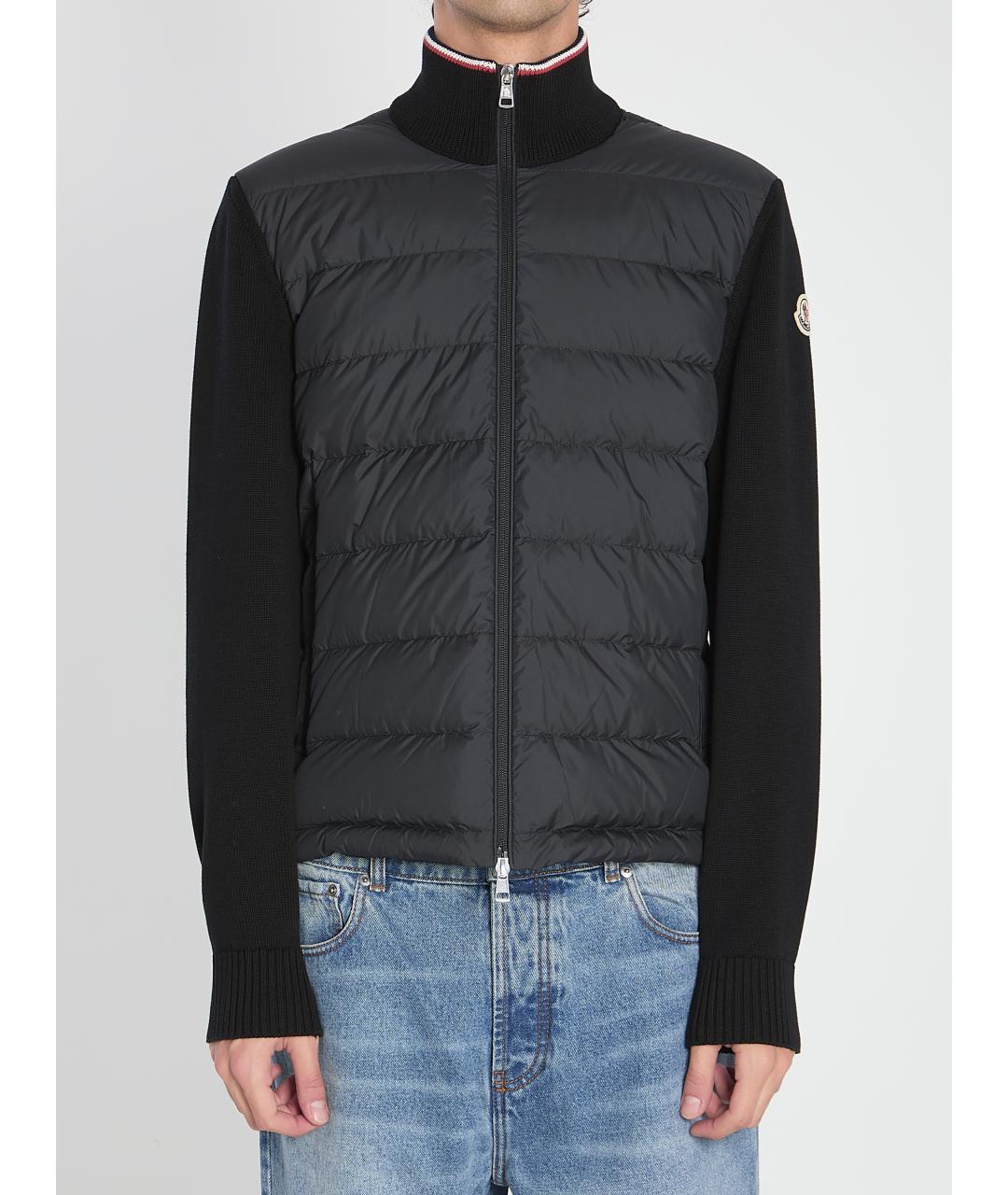 MONCLER Черный полиэстеровый кардиган, фото 2