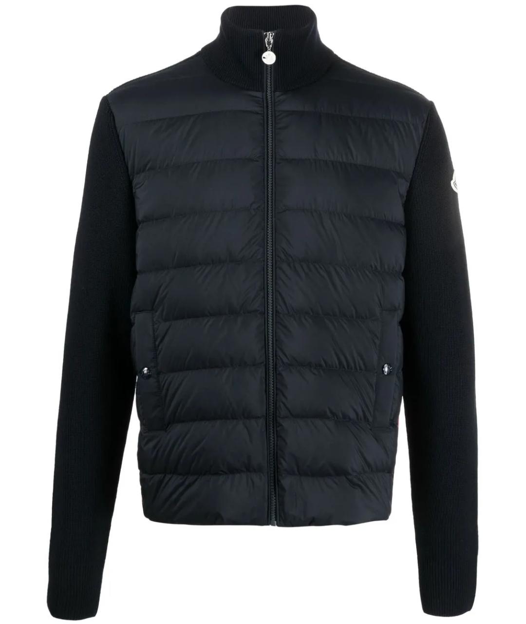 MONCLER Черный полиэстеровый кардиган, фото 1