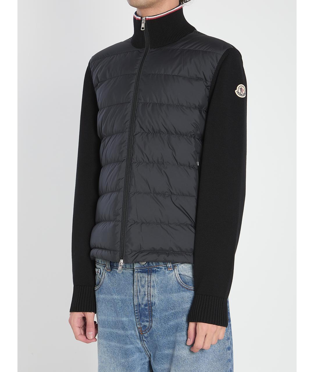 MONCLER Черный полиэстеровый кардиган, фото 3