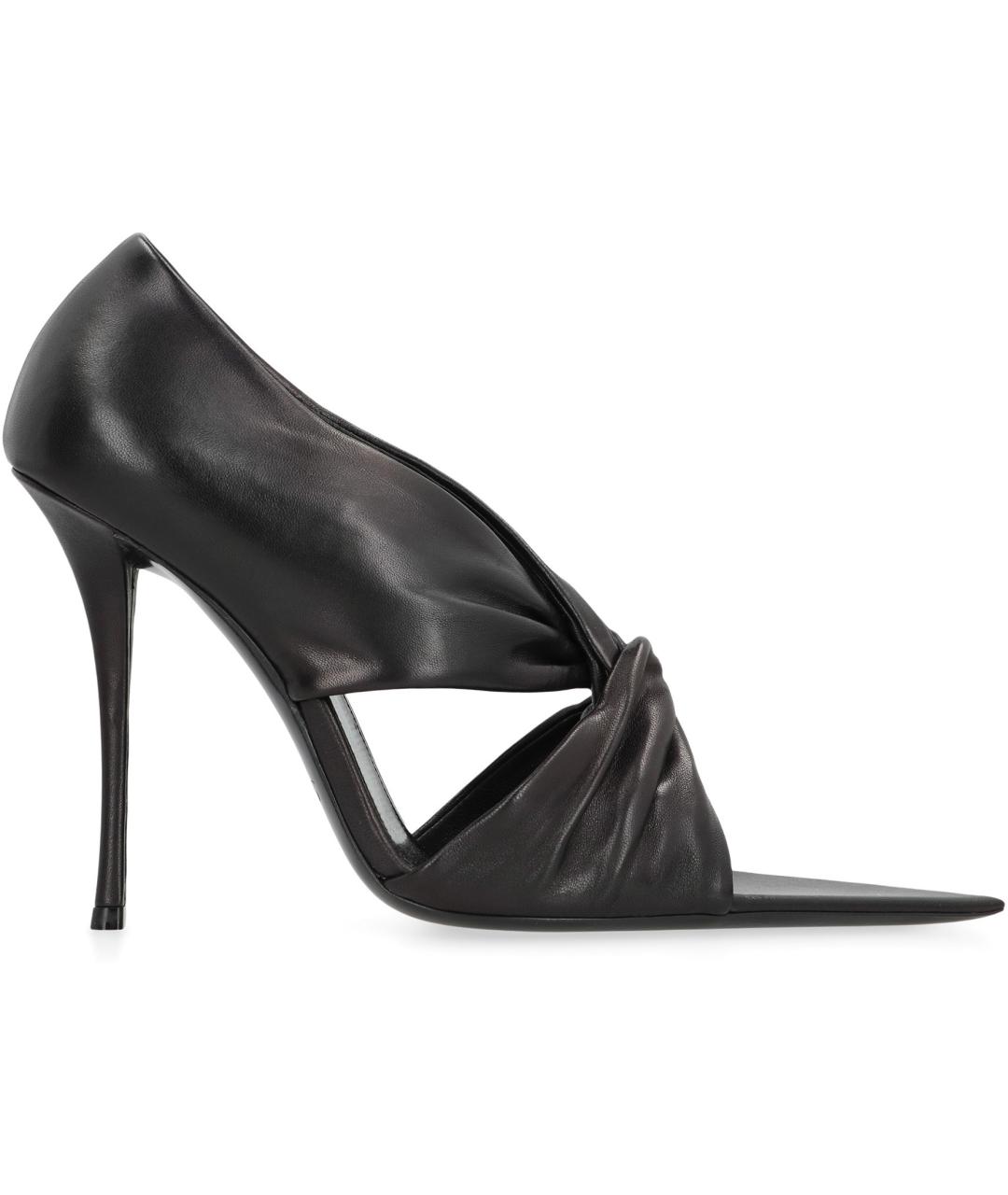 SAINT LAURENT Черные кожаные туфли, фото 2