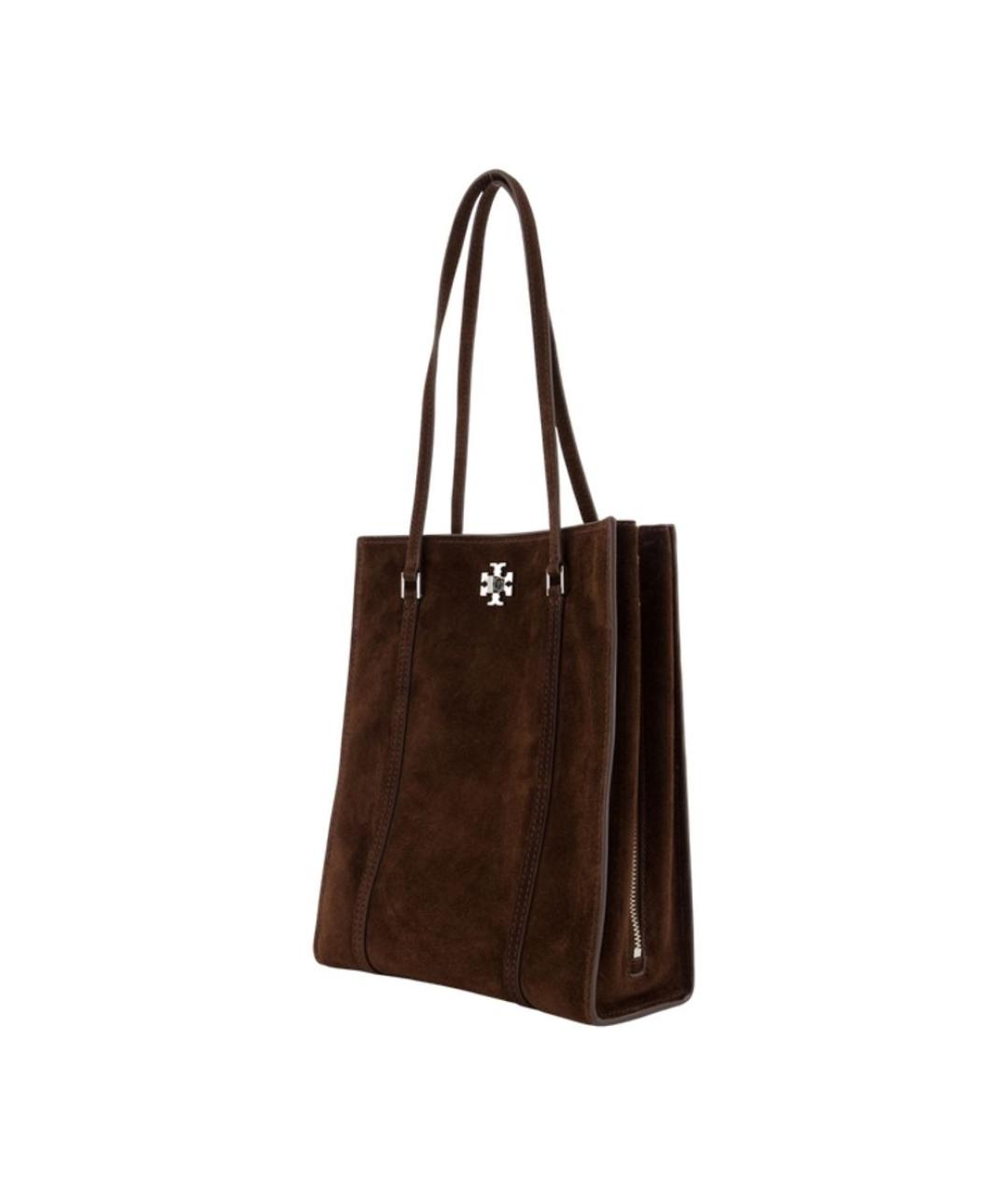 TORY BURCH Коричневая замшевая сумка тоут, фото 2