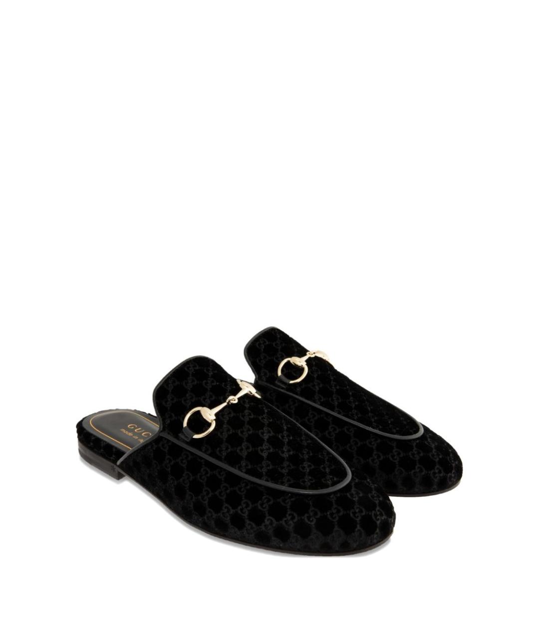 GUCCI Черные кожаные мюли, фото 3