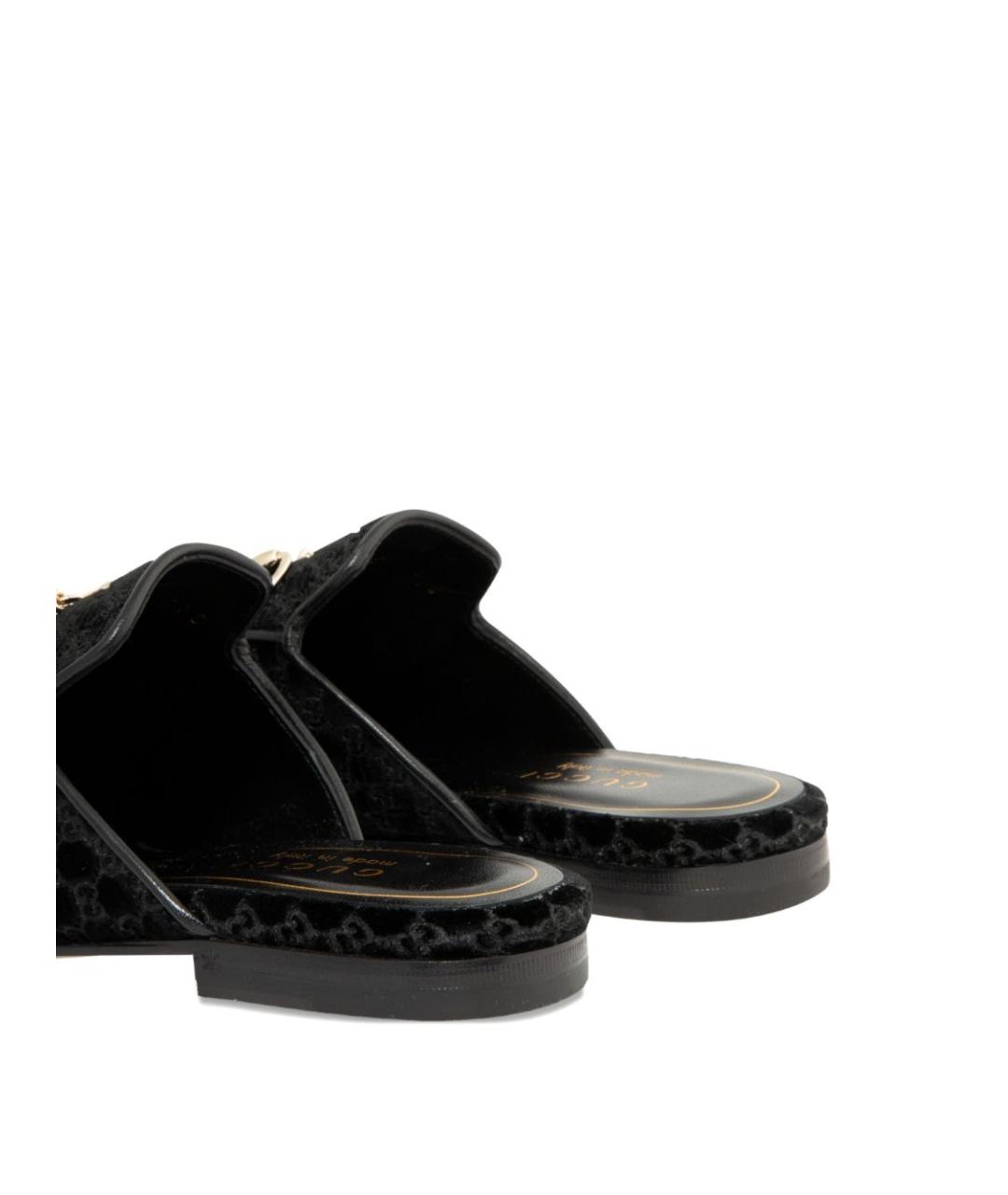 GUCCI Черные кожаные мюли, фото 2