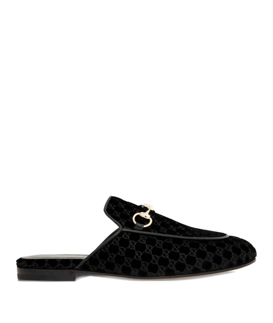 GUCCI Черные кожаные мюли, фото 1