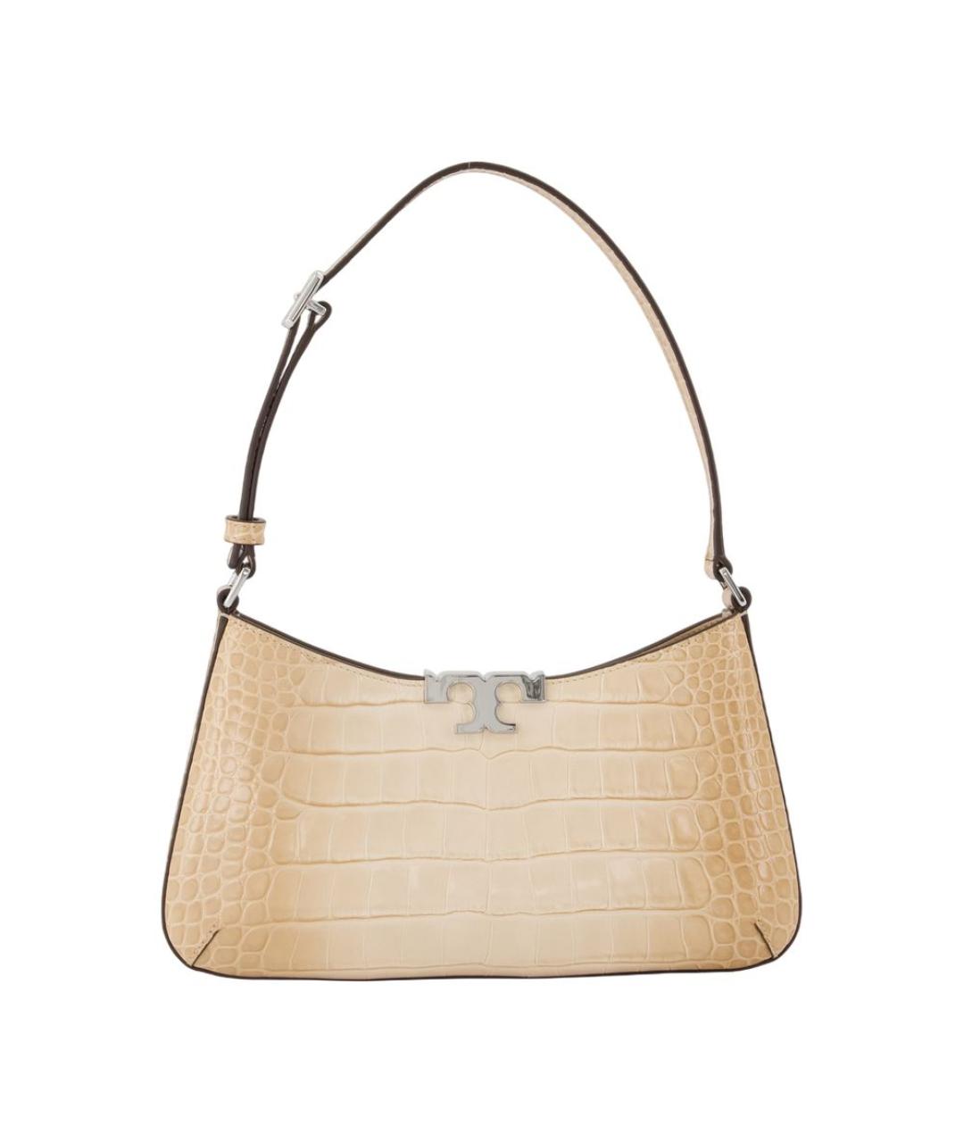 TORY BURCH Бежевая кожаная сумка через плечо, фото 1