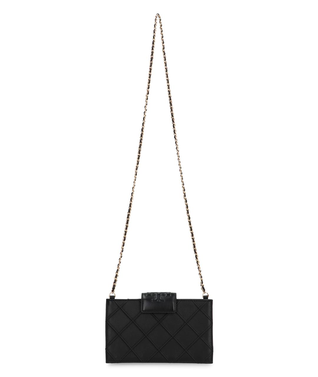 TORY BURCH Черная кожаная сумка через плечо, фото 5