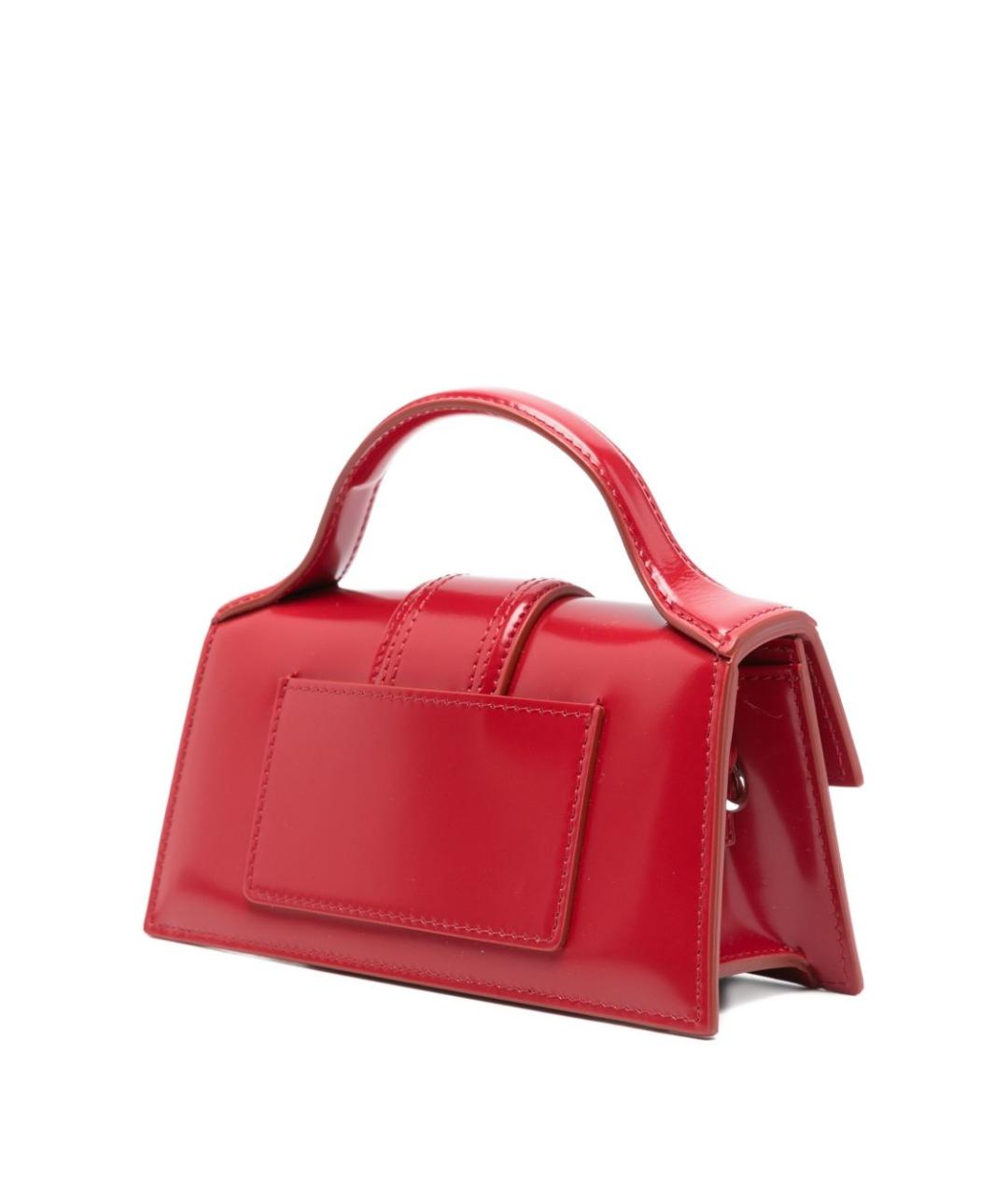 JACQUEMUS Красная кожаная сумка с короткими ручками, фото 5