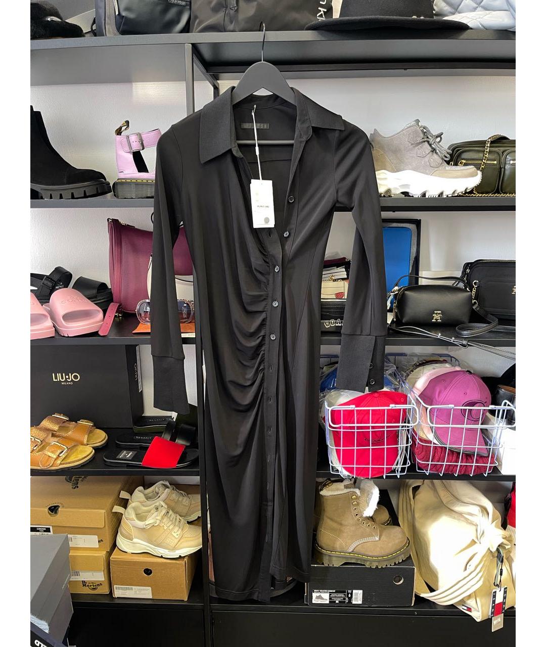 HELMUT LANG Черное вискозное коктейльное платье, фото 3