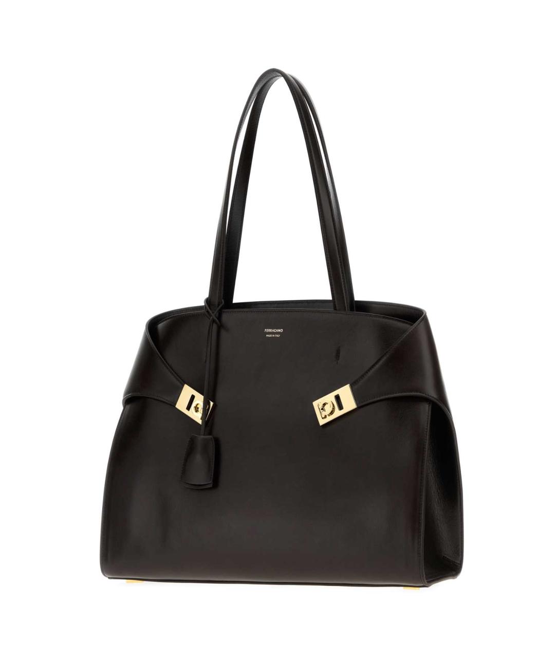 FERRAGAMO Коричневая кожаная сумка тоут, фото 2