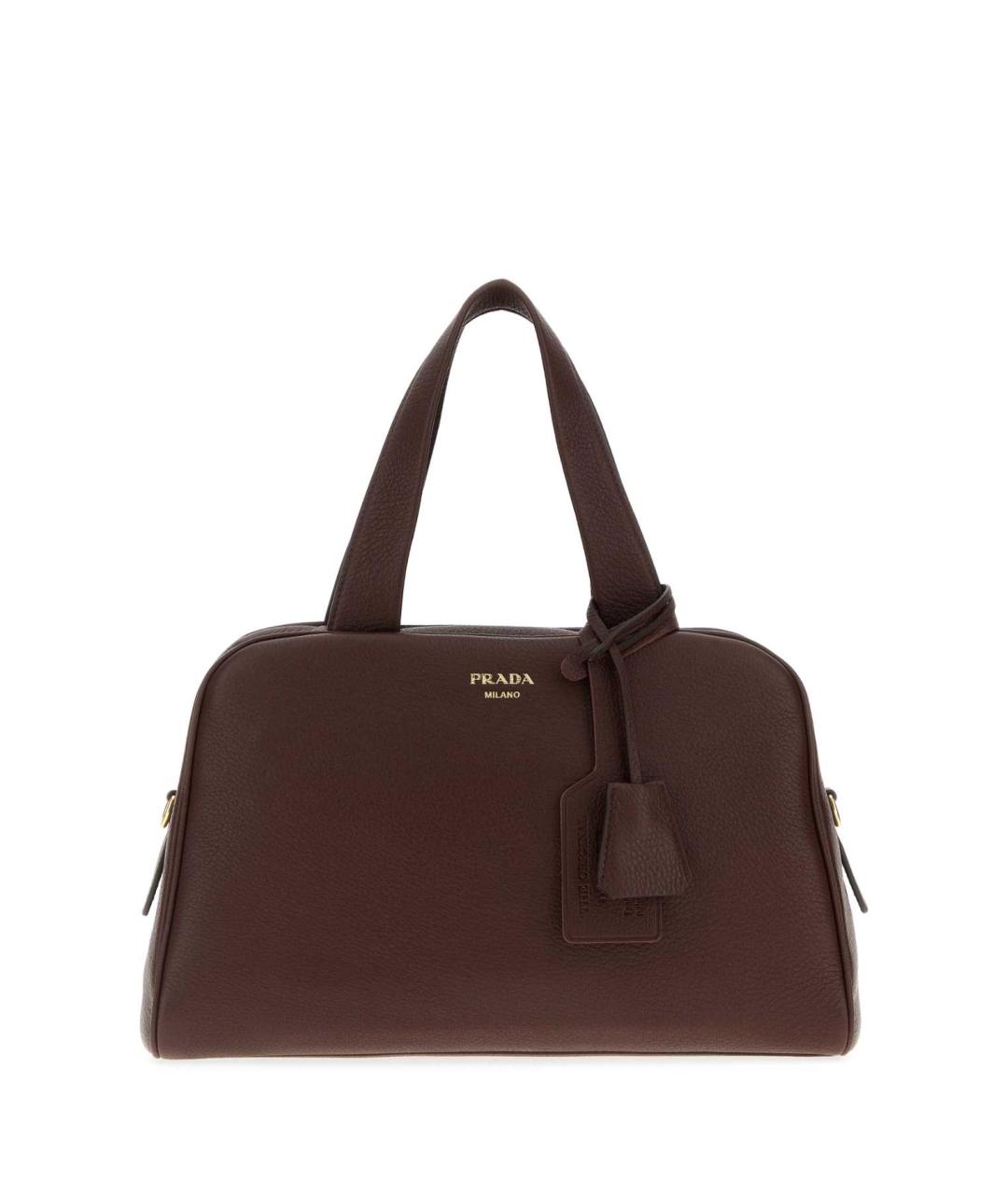 PRADA Коричневая кожаная сумка тоут, фото 1
