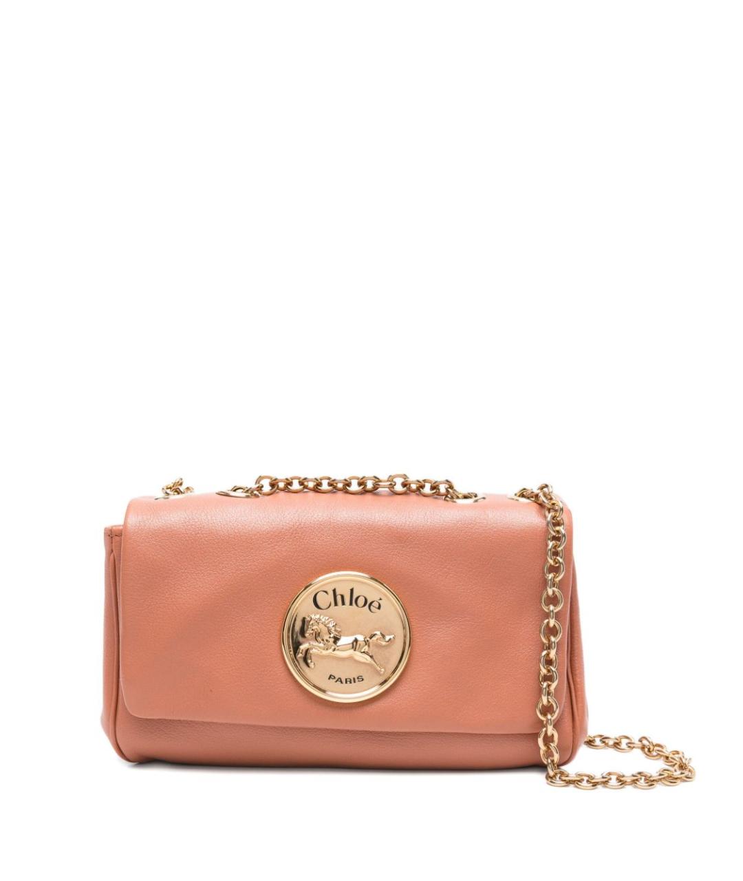 CHLOE Розовая кожаная сумка через плечо, фото 1