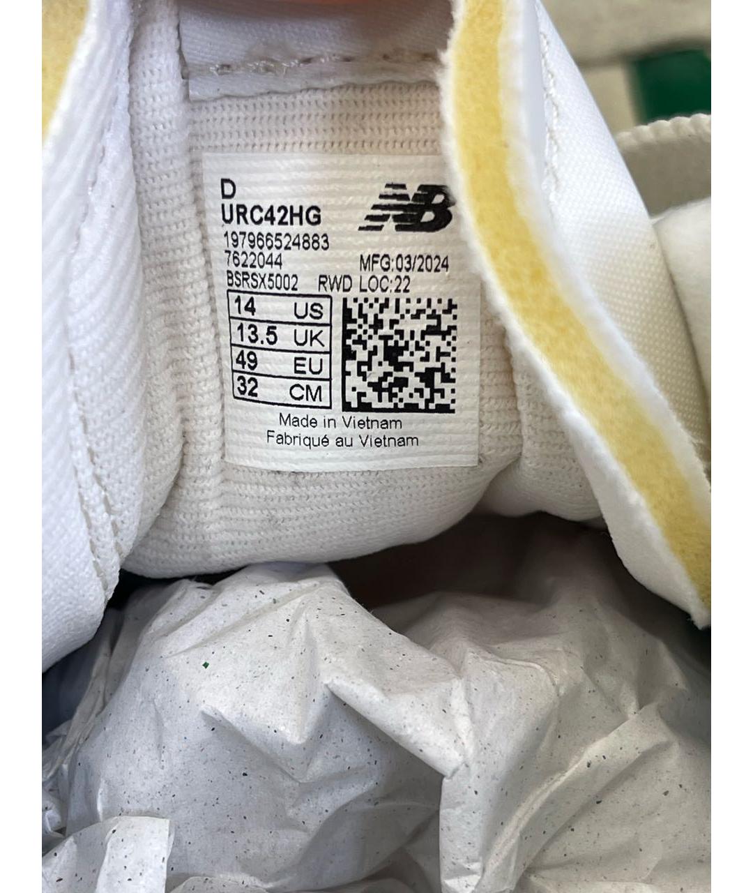 NEW BALANCE Бежевые замшевые низкие кроссовки / кеды, фото 7