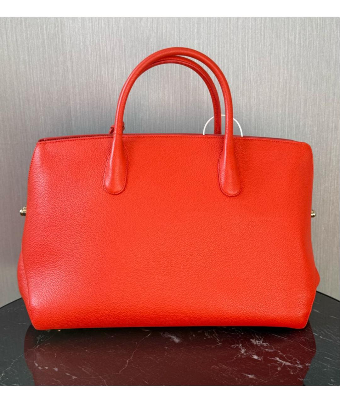 CHRISTIAN DIOR Красная кожаная сумка с короткими ручками, фото 3