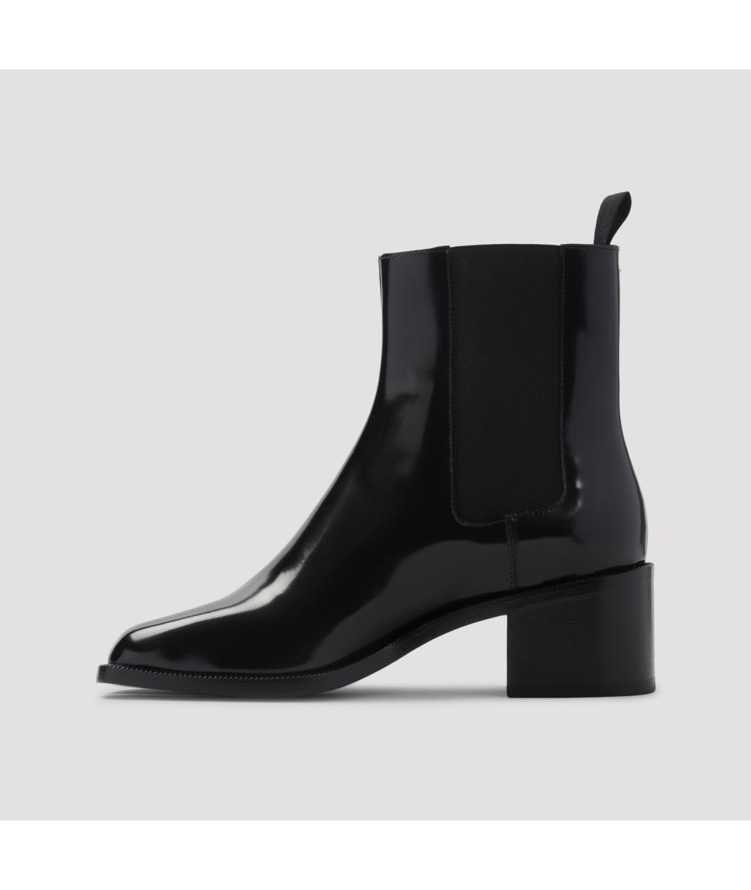 MAISON MARGIELA Черные кожаные ботильоны, фото 3