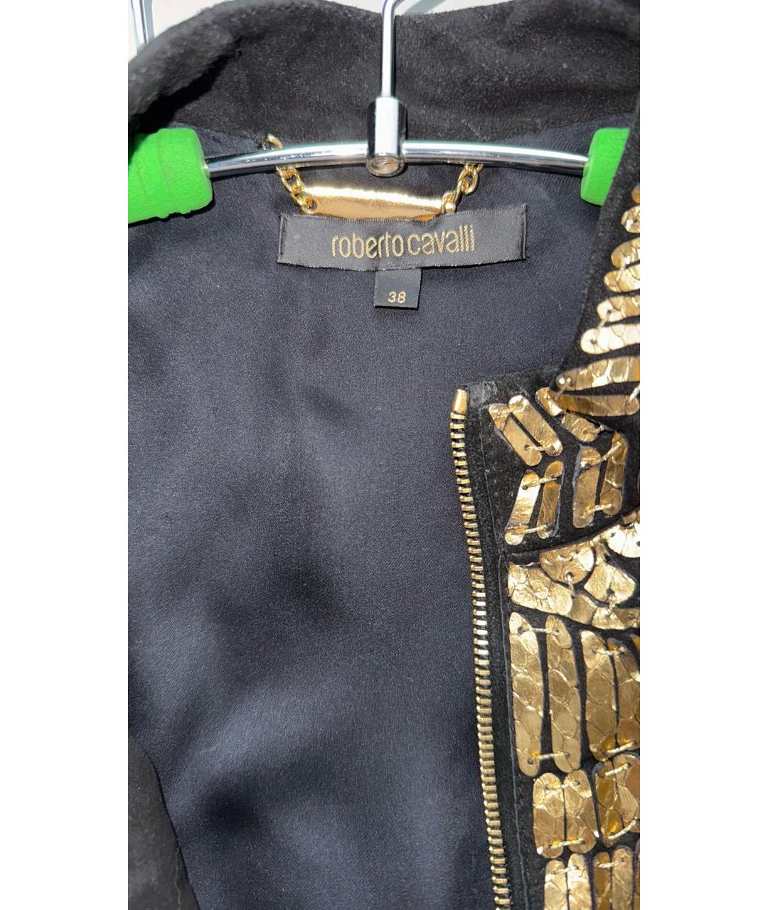 ROBERTO CAVALLI Золотая кожаная куртка, фото 4