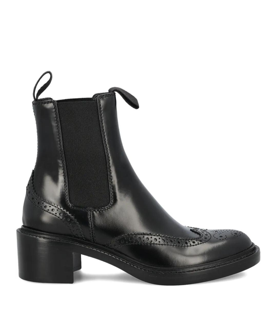 SAINT LAURENT Черные кожаные ботинки, фото 1