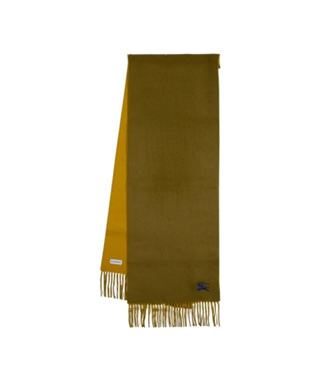 BURBERRY Хаки кашемировый шарф, фото 2