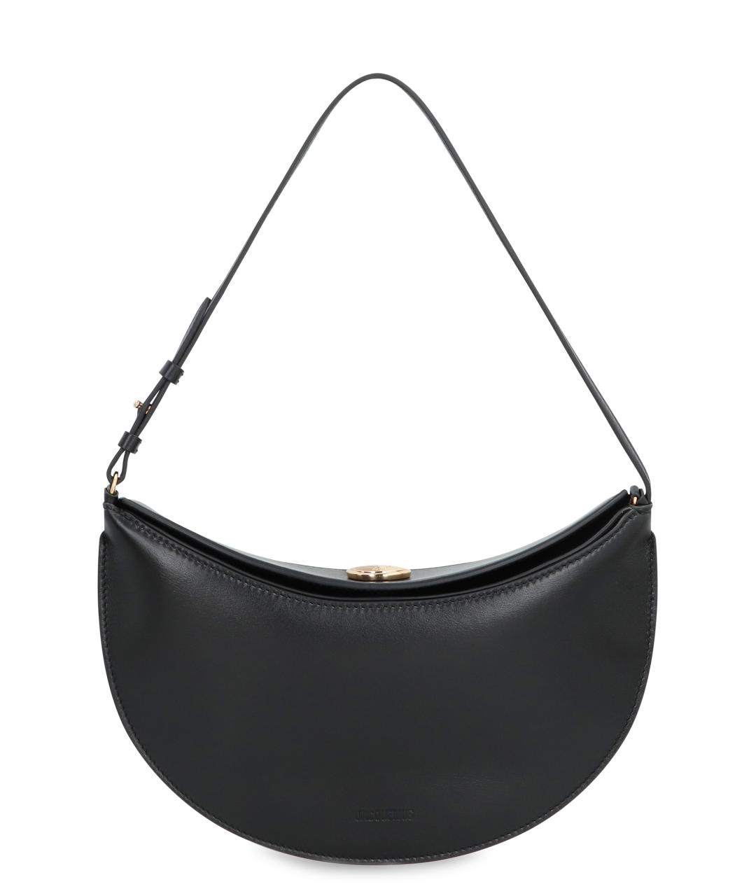 JACQUEMUS Черная кожаная сумка через плечо, фото 1