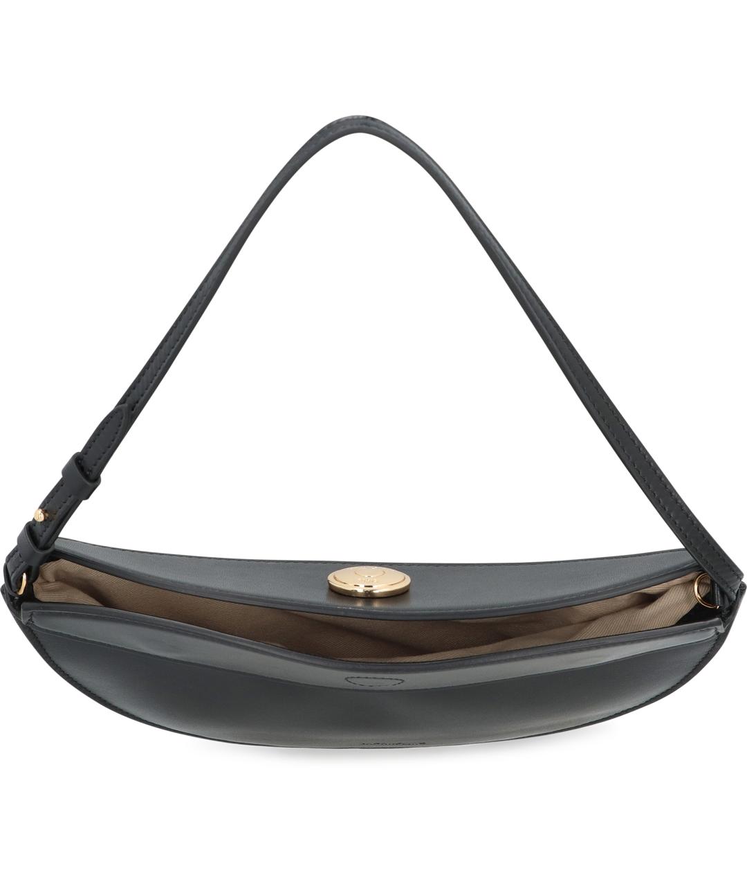 JACQUEMUS Черная кожаная сумка через плечо, фото 5