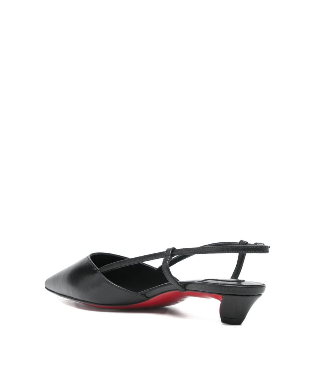 CHRISTIAN LOUBOUTIN Черные кожаные туфли, фото 2