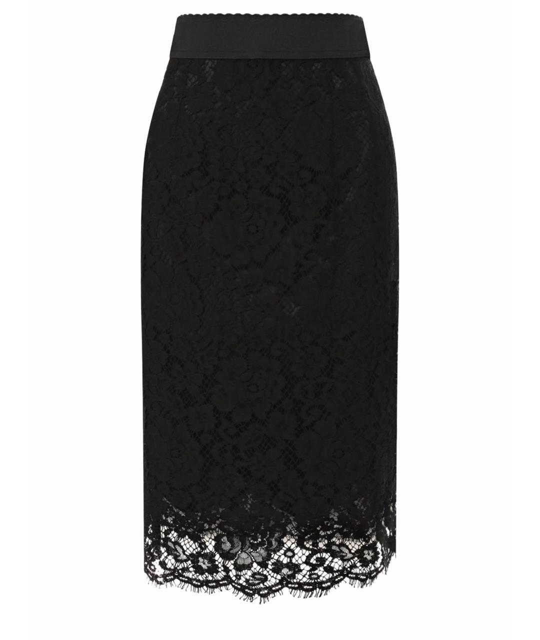 DOLCE&GABBANA Черная юбка миди, фото 1