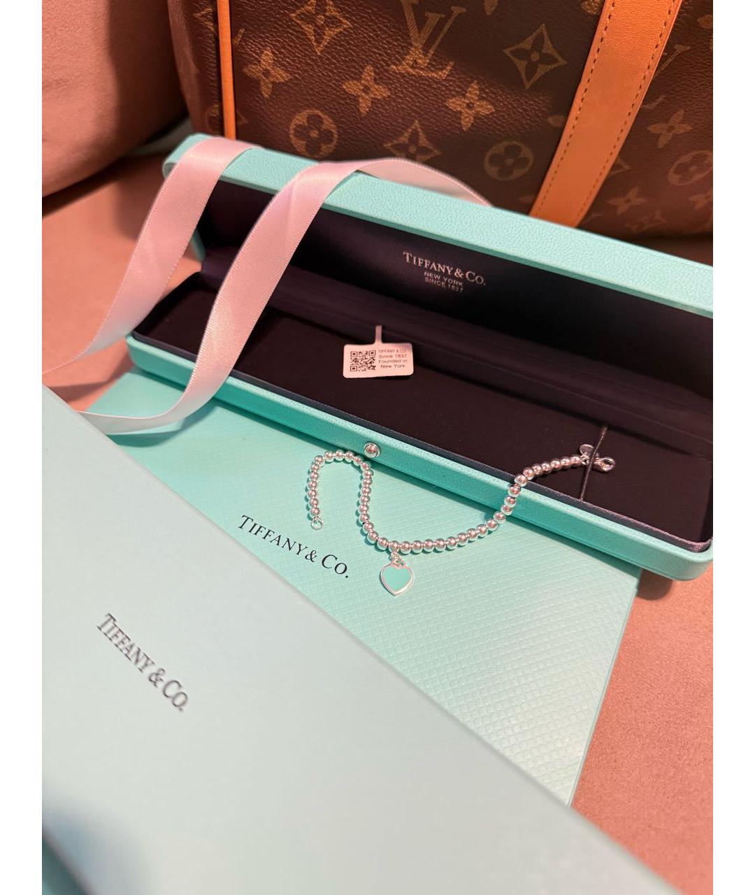 TIFFANY&CO Бирюзовый серебряный браслет, фото 2
