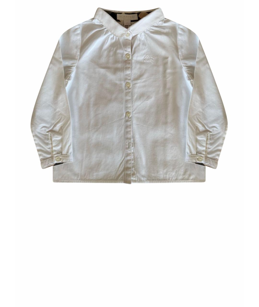 BURBERRY Белая хлопковая рубашка/блузка, фото 1