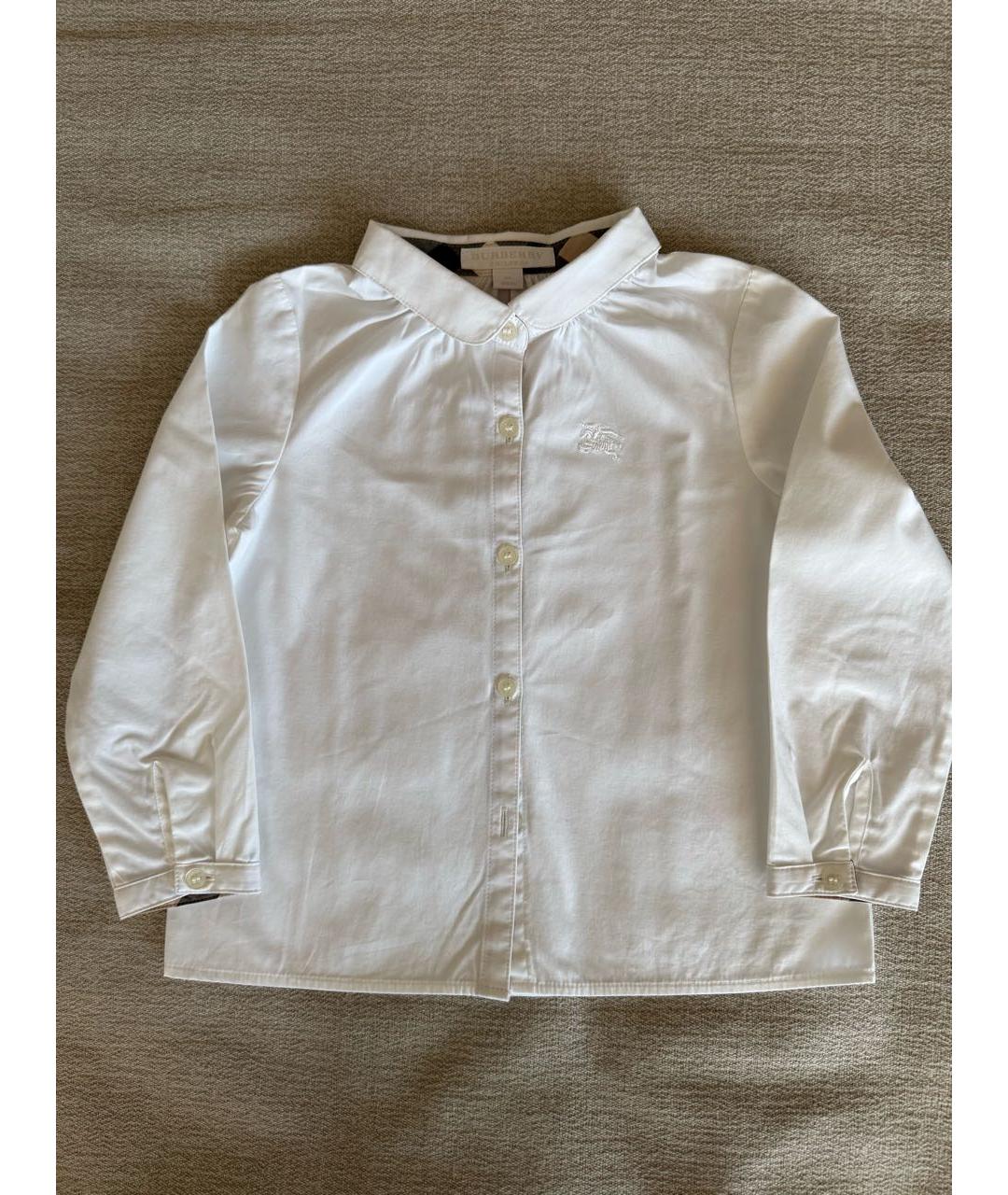 BURBERRY Белая хлопковая рубашка/блузка, фото 5