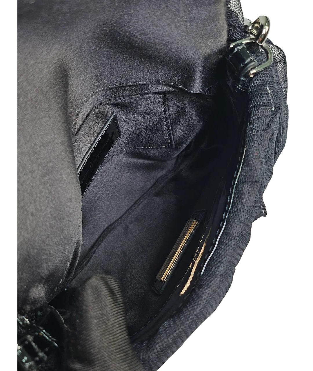 DOLCE&GABBANA Черная тканевая сумка через плечо, фото 6