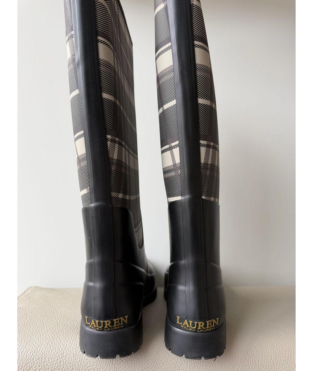 RALPH LAUREN Черные резиновые сапоги, фото 4
