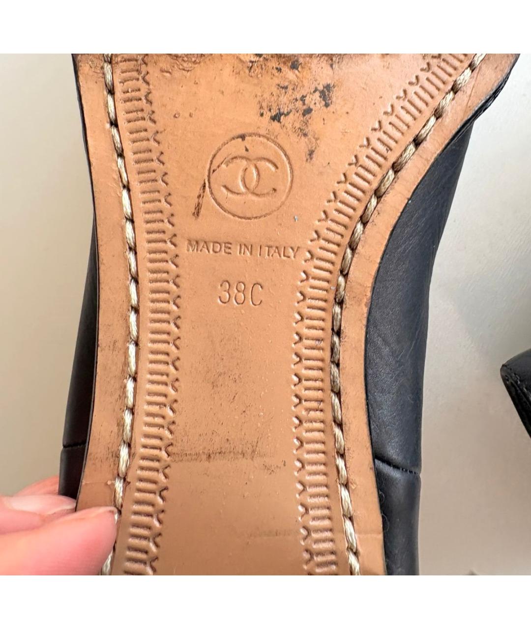 CHANEL Черные кожаные ботинки, фото 9