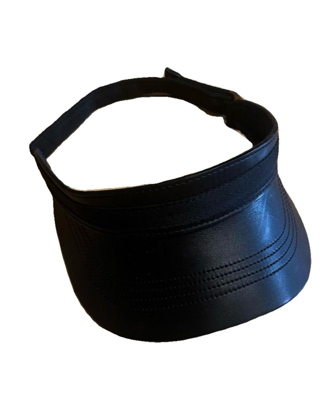 GUCCI Черная кожаная кепка, фото 3