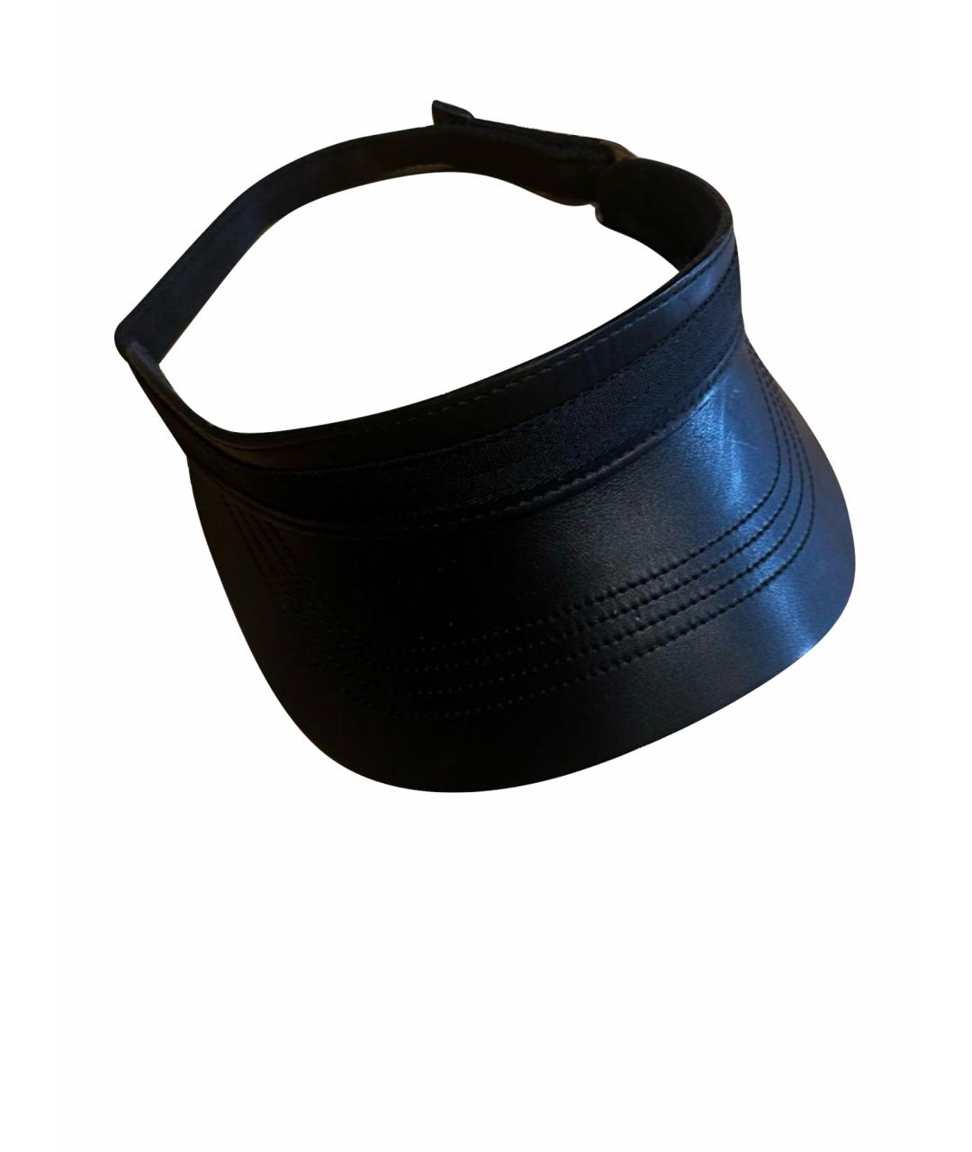 GUCCI Черная кожаная кепка, фото 1