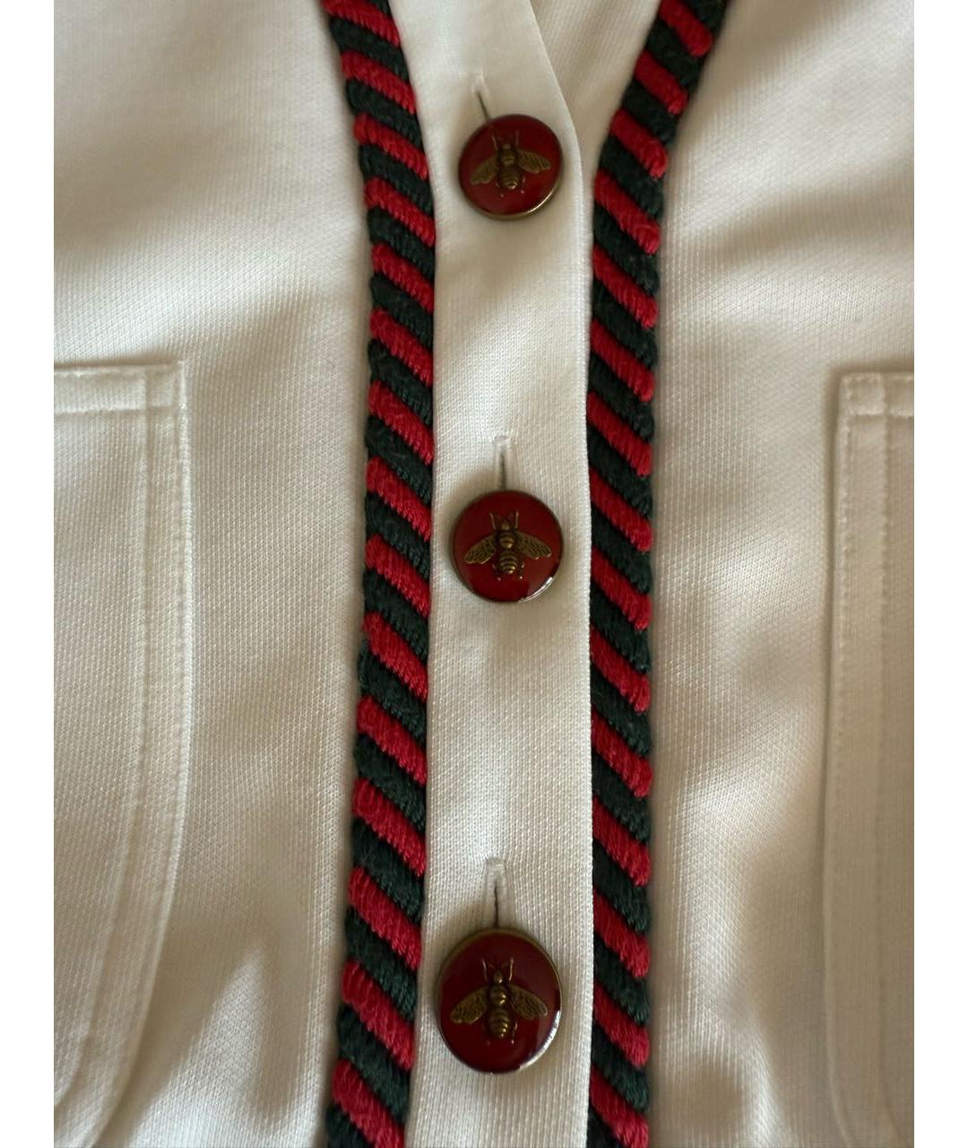 GUCCI Белый хлопковый жакет / жилет, фото 2