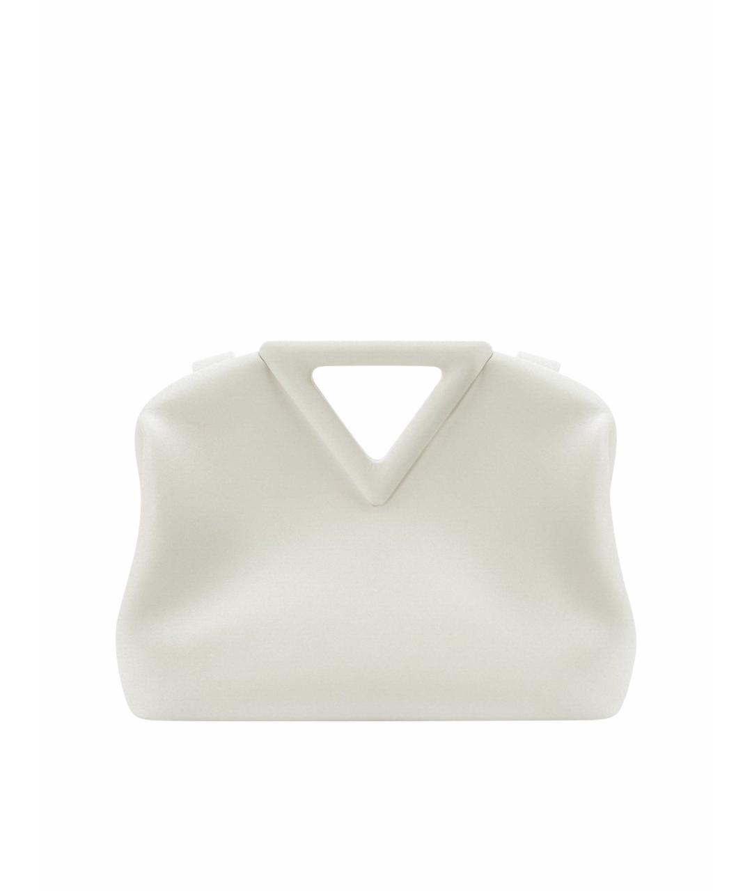 BOTTEGA VENETA Белая кожаная сумка с короткими ручками, фото 1