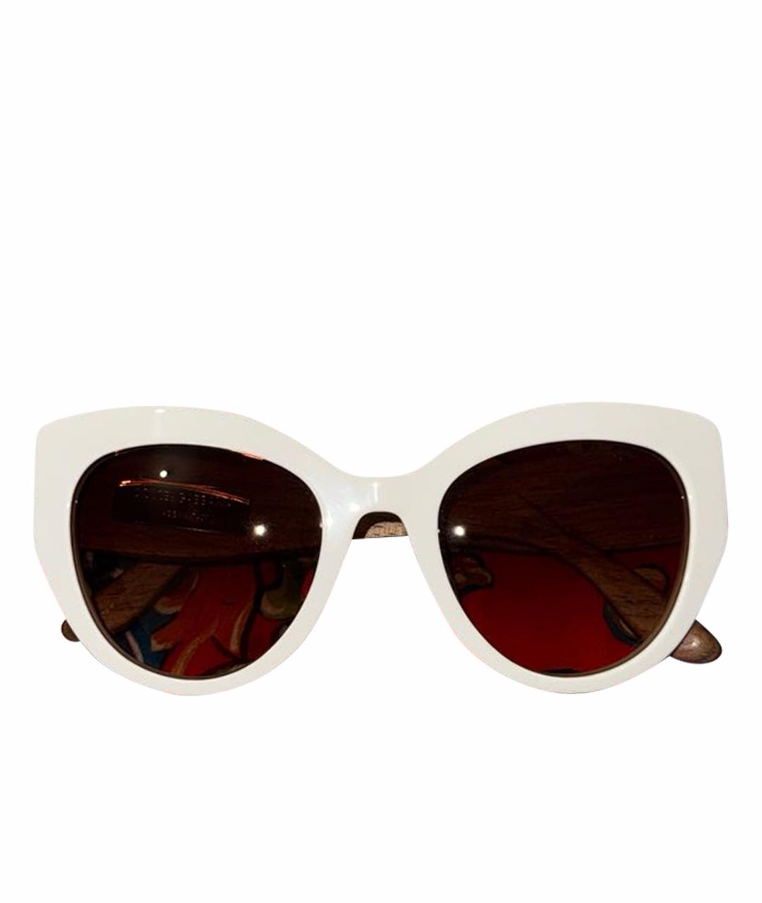 DOLCE&GABBANA Белые деревянные солнцезащитные очки, фото 1