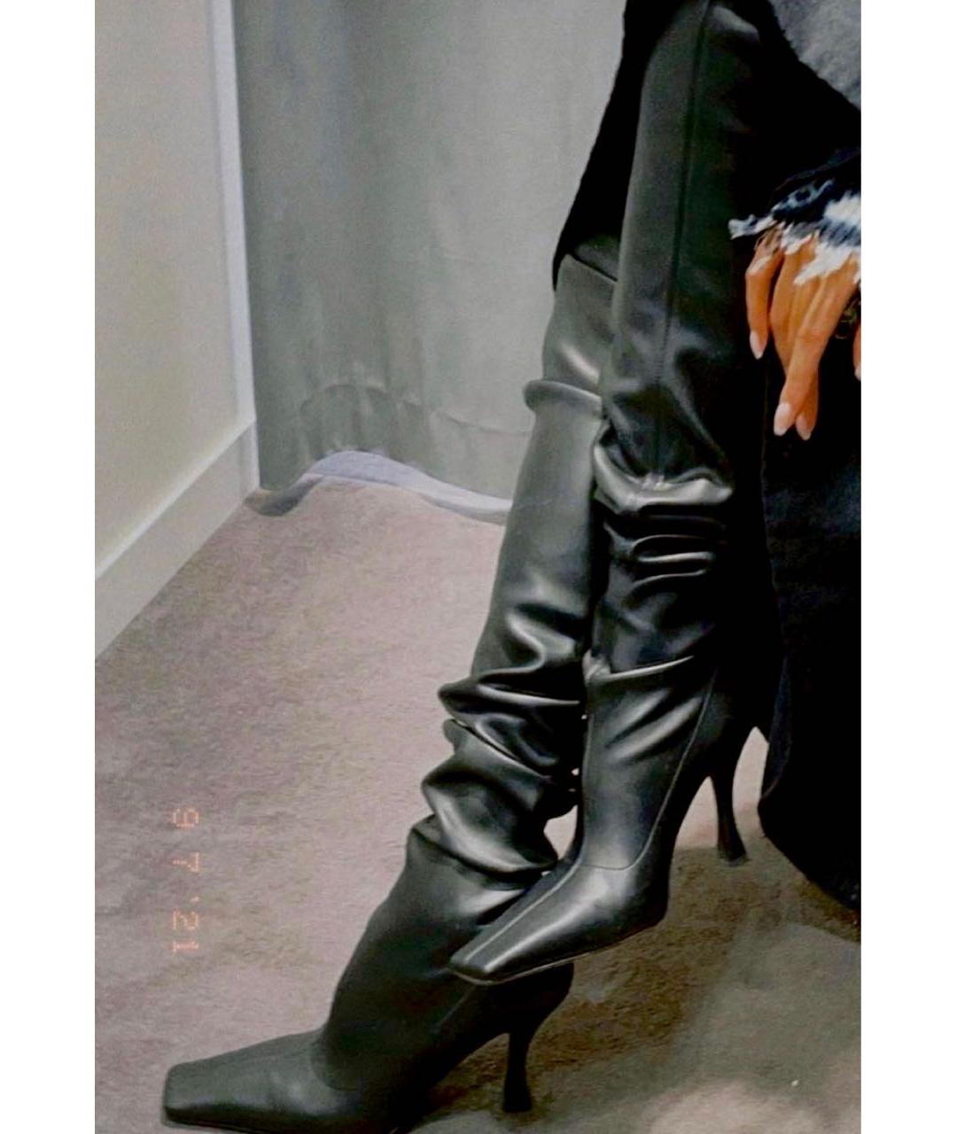 PROENZA SCHOULER Черные кожаные ботфорты, фото 7