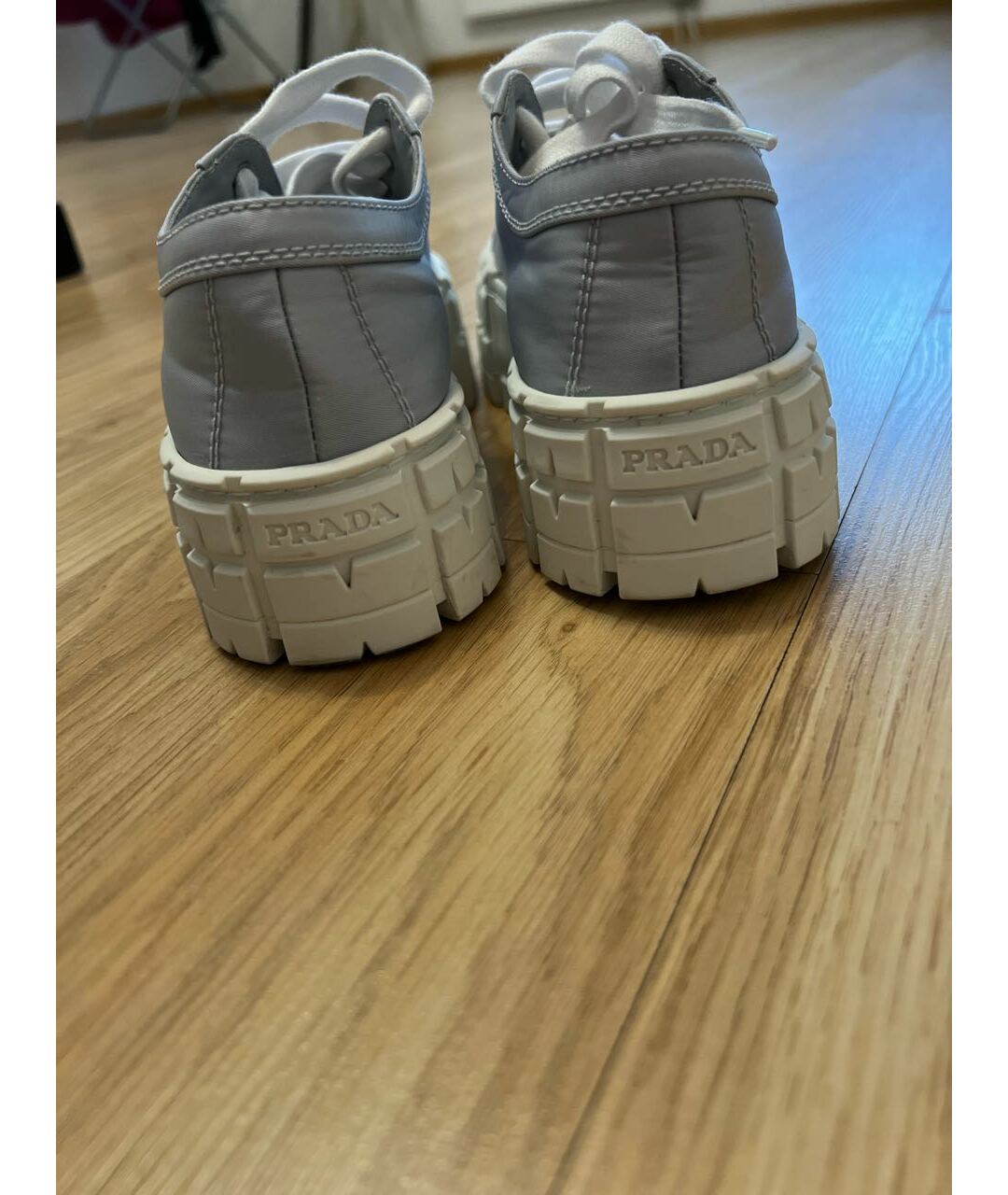PRADA Голубые кроссовки, фото 4