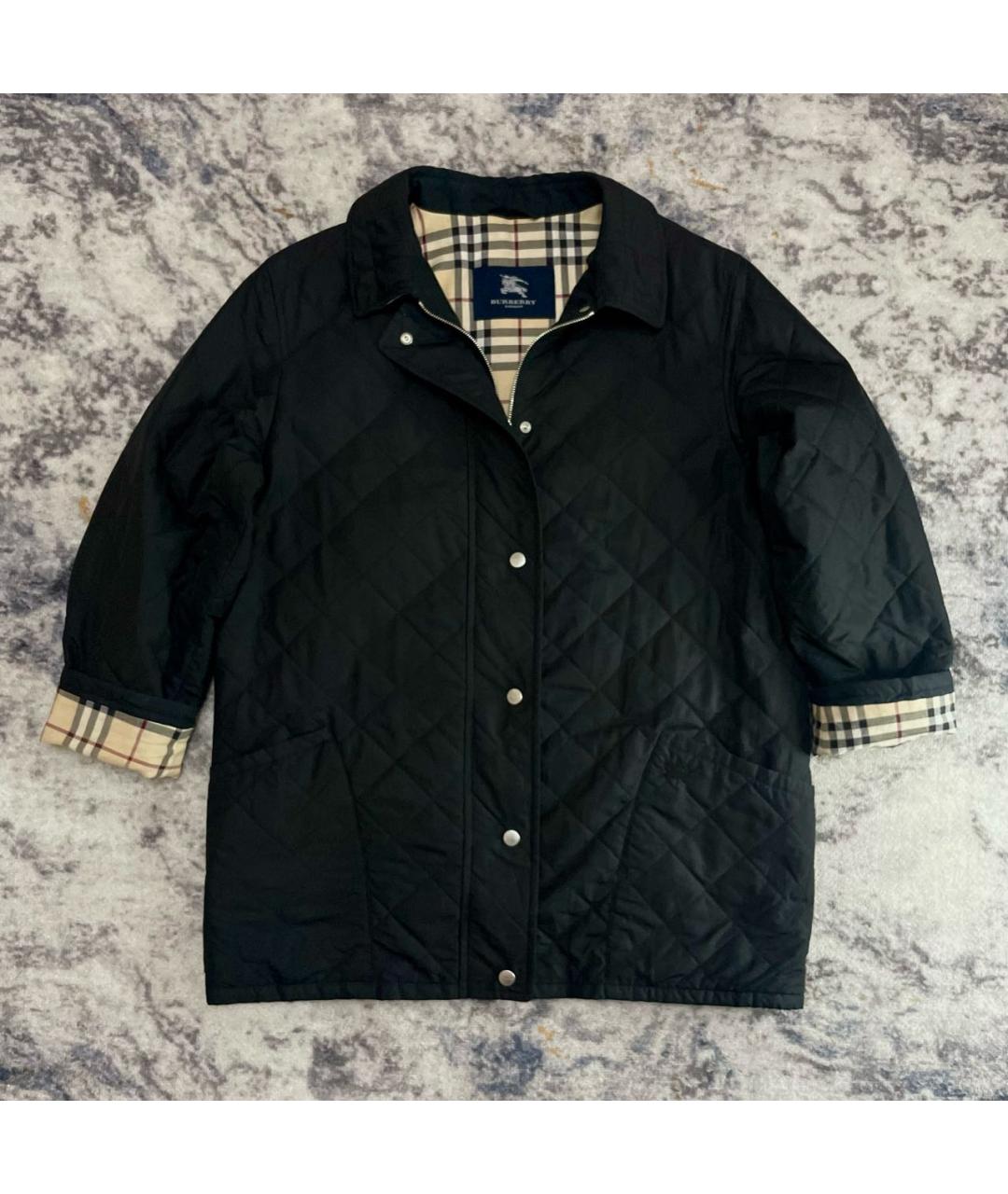 BURBERRY Черная полиэстеровая куртка, фото 9