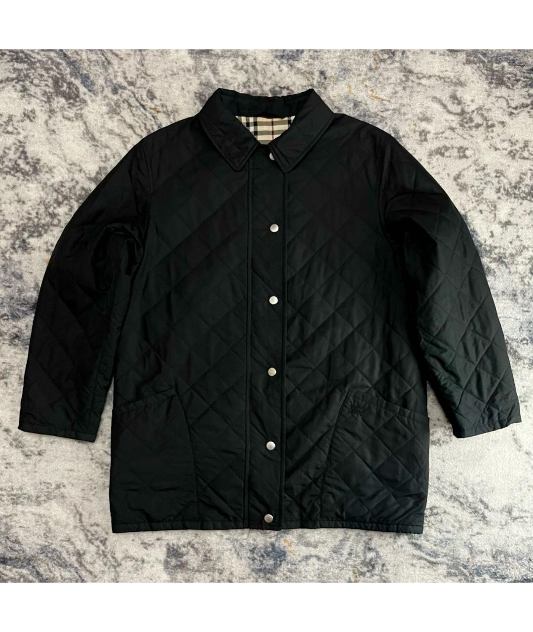 BURBERRY Черная полиэстеровая куртка, фото 5