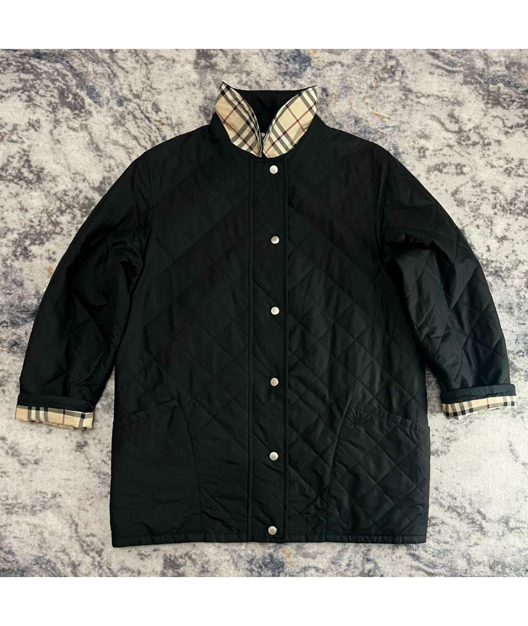 BURBERRY Черная полиэстеровая куртка, фото 7
