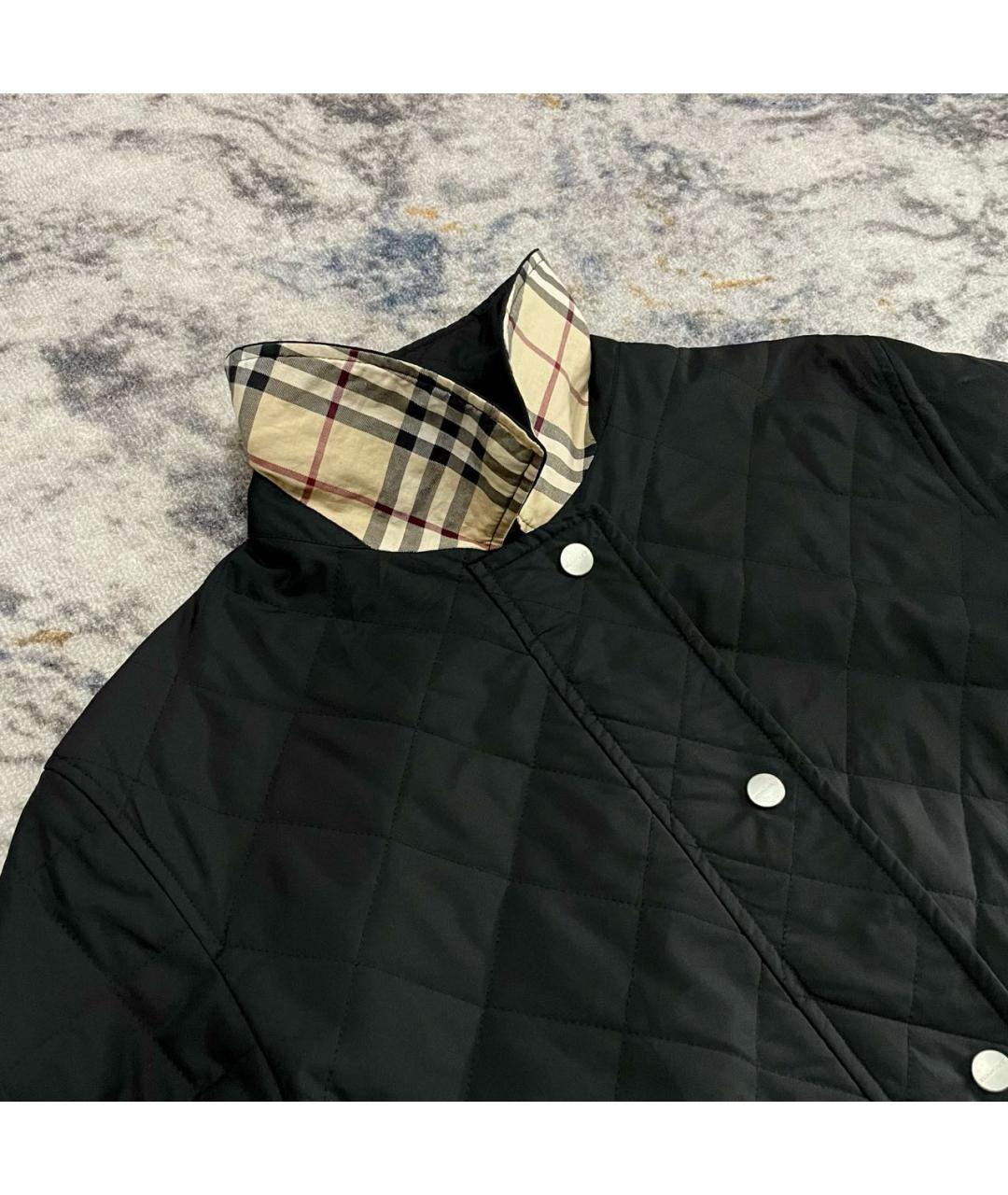 BURBERRY Черная полиэстеровая куртка, фото 4