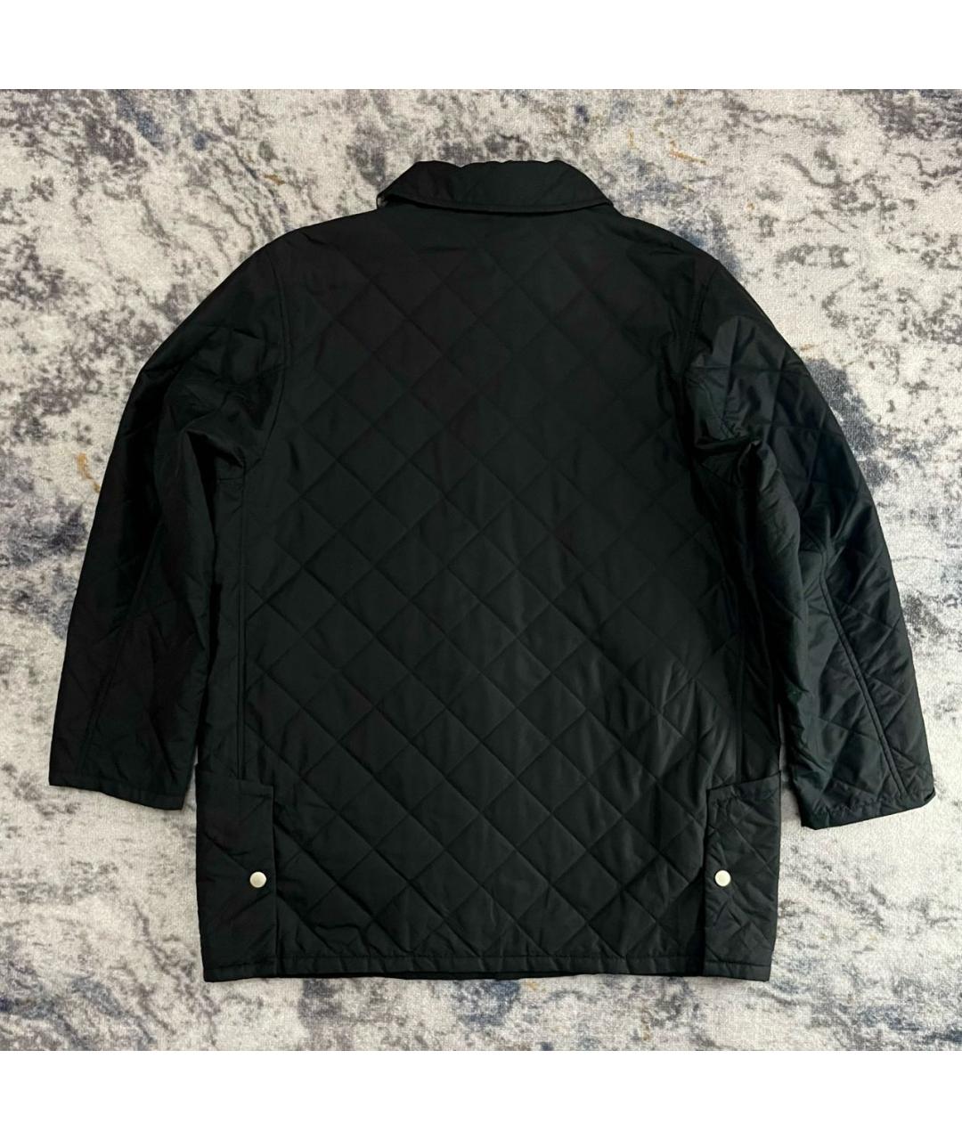BURBERRY Черная полиэстеровая куртка, фото 2