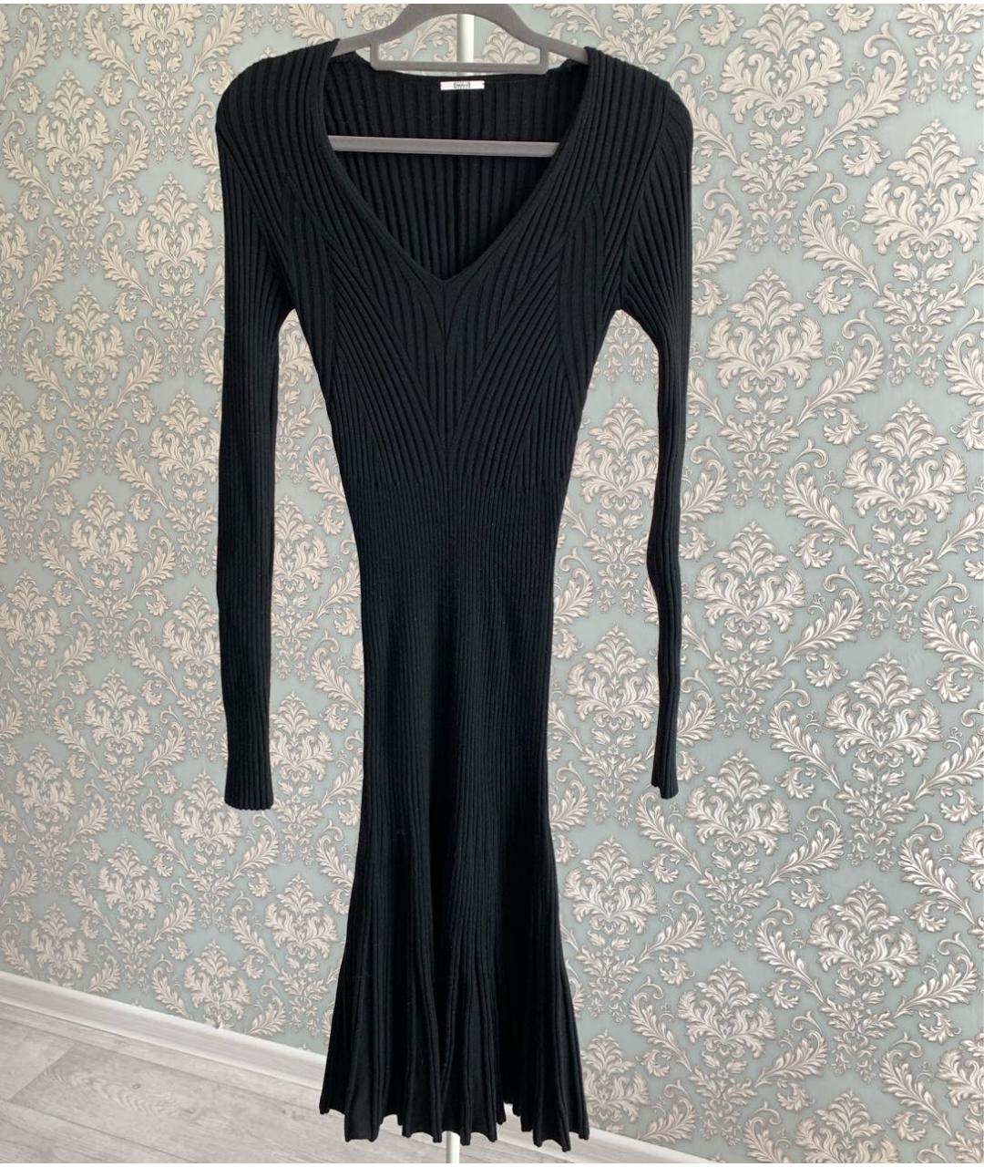 WOLFORD Черное шерстяное повседневное платье, фото 9