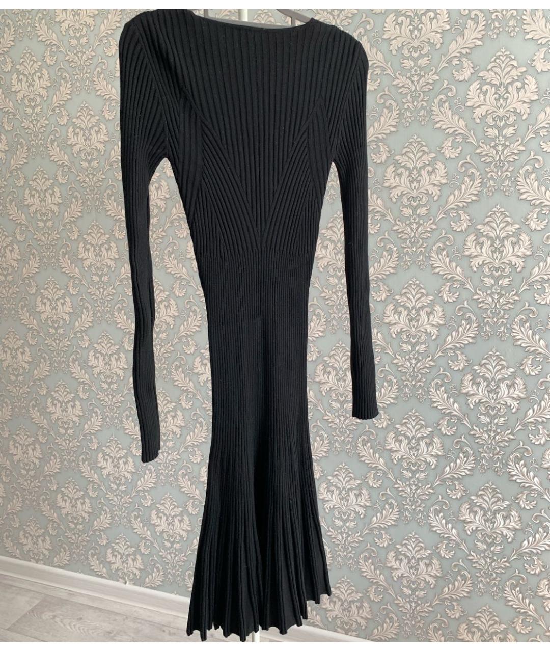 WOLFORD Черное шерстяное повседневное платье, фото 2