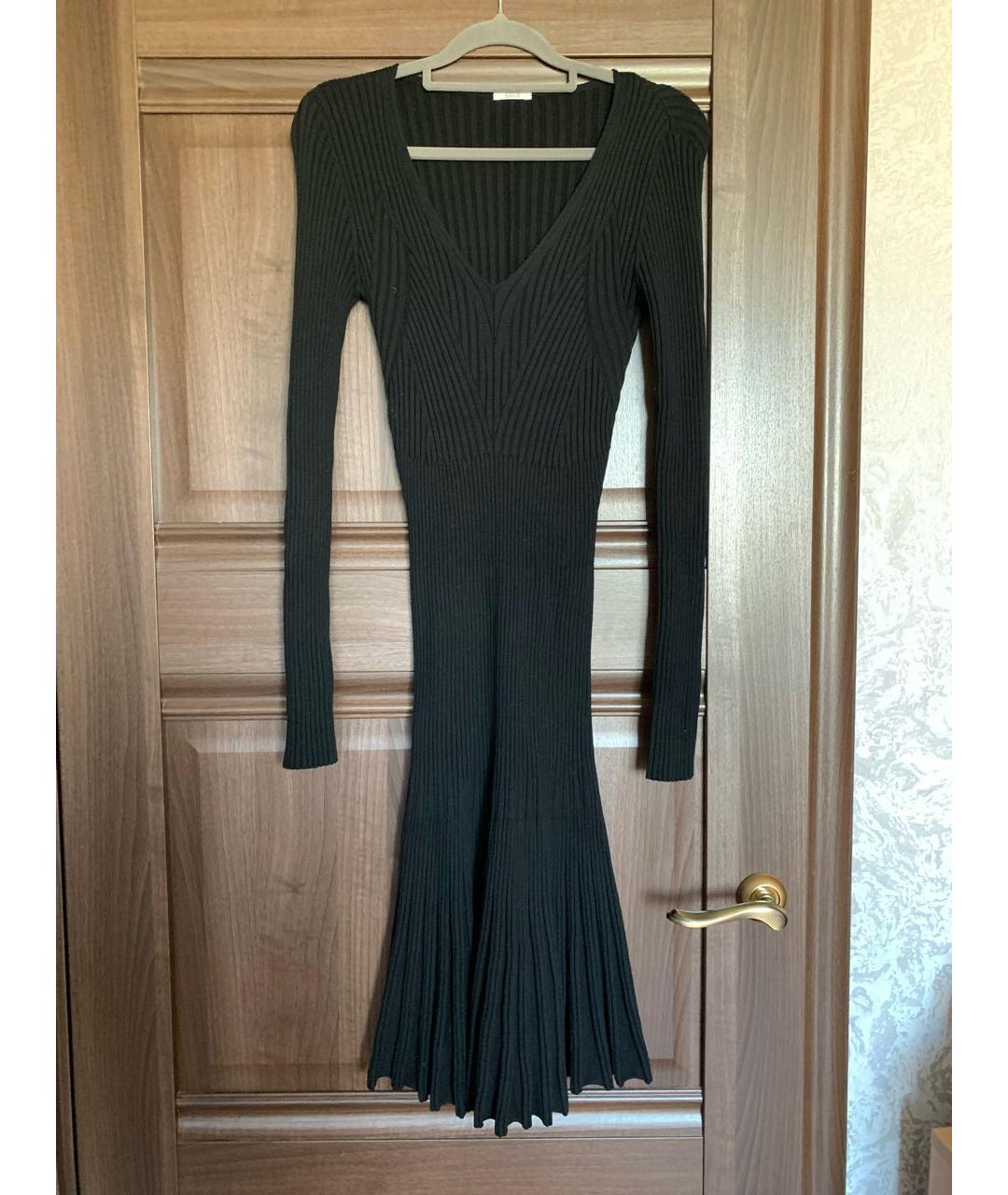 WOLFORD Черное шерстяное повседневное платье, фото 8