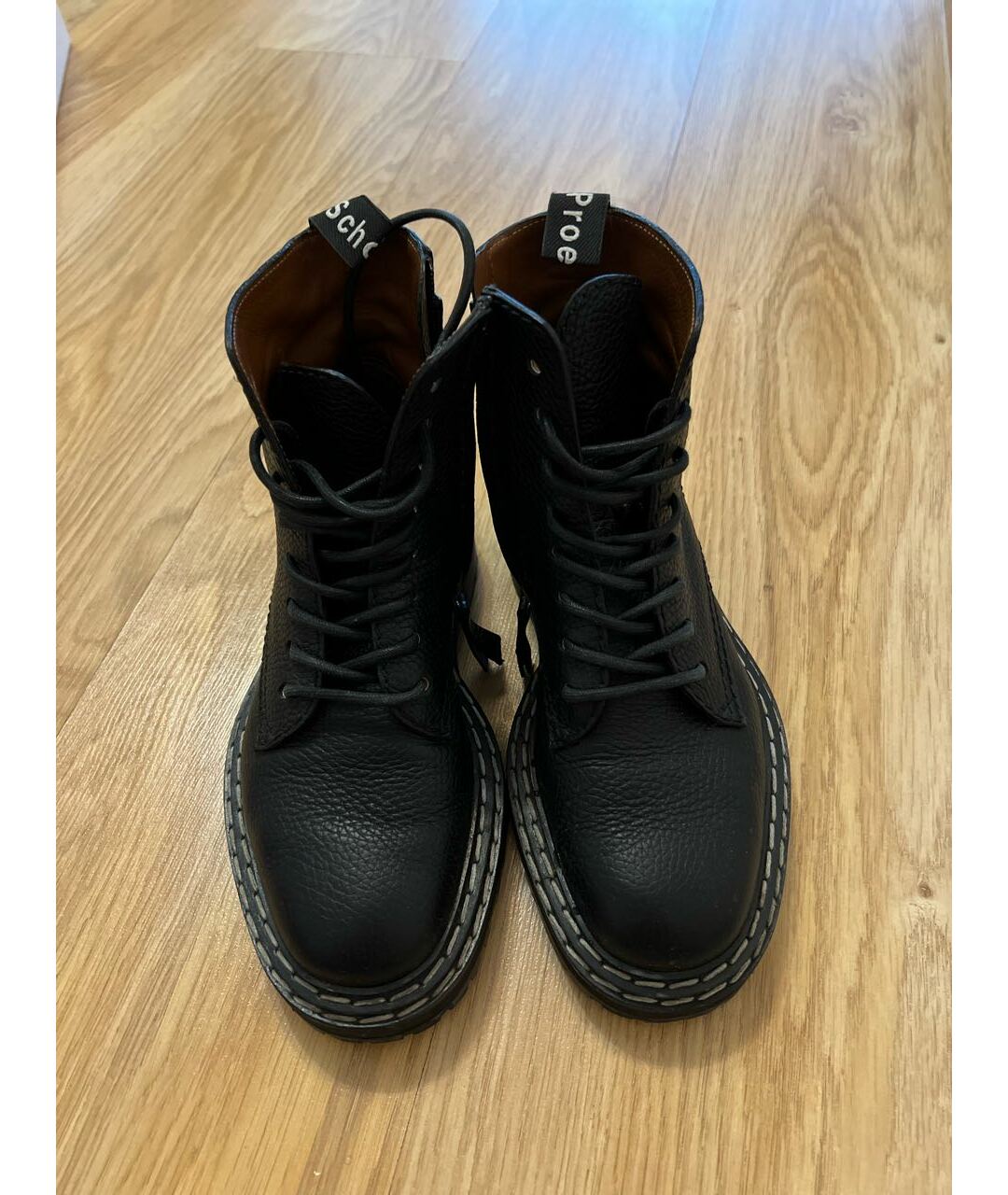 PROENZA SCHOULER Черные кожаные ботинки, фото 2