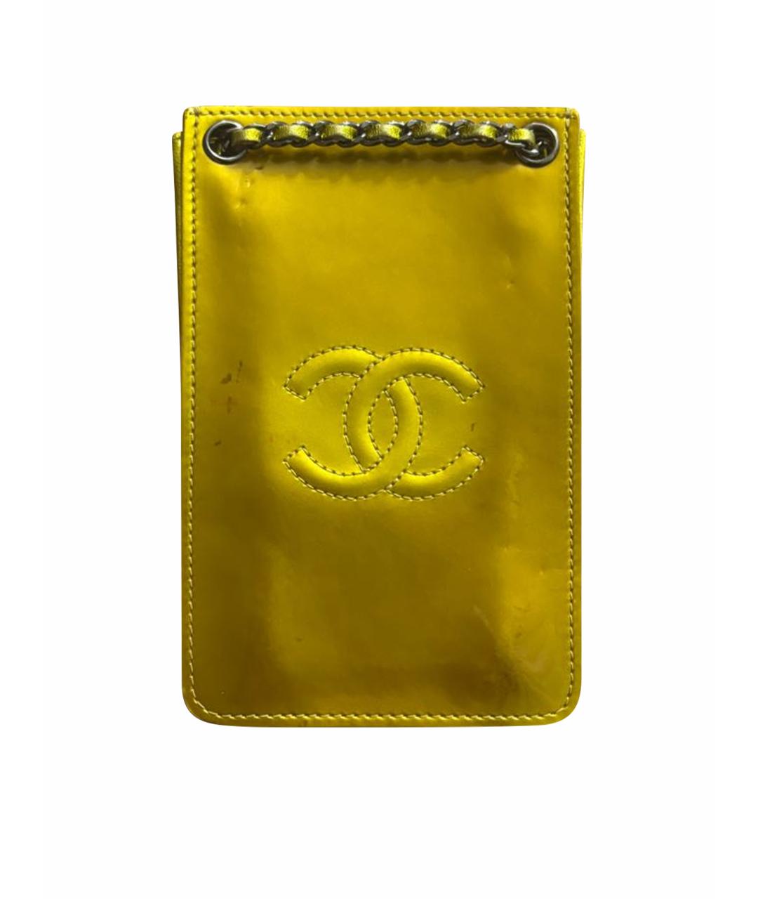 CHANEL Золотая кожаная сумка через плечо, фото 1