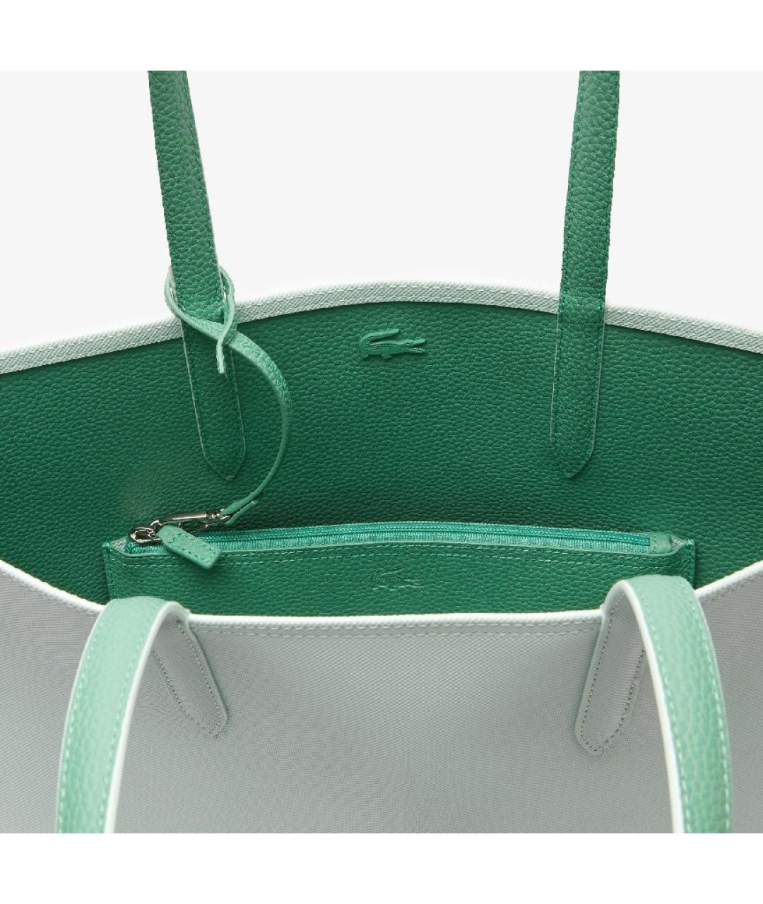 LACOSTE Бирюзовая сумка тоут, фото 4